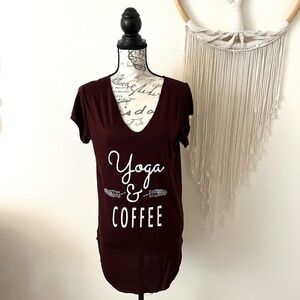 Burgundy Yoga Shirt